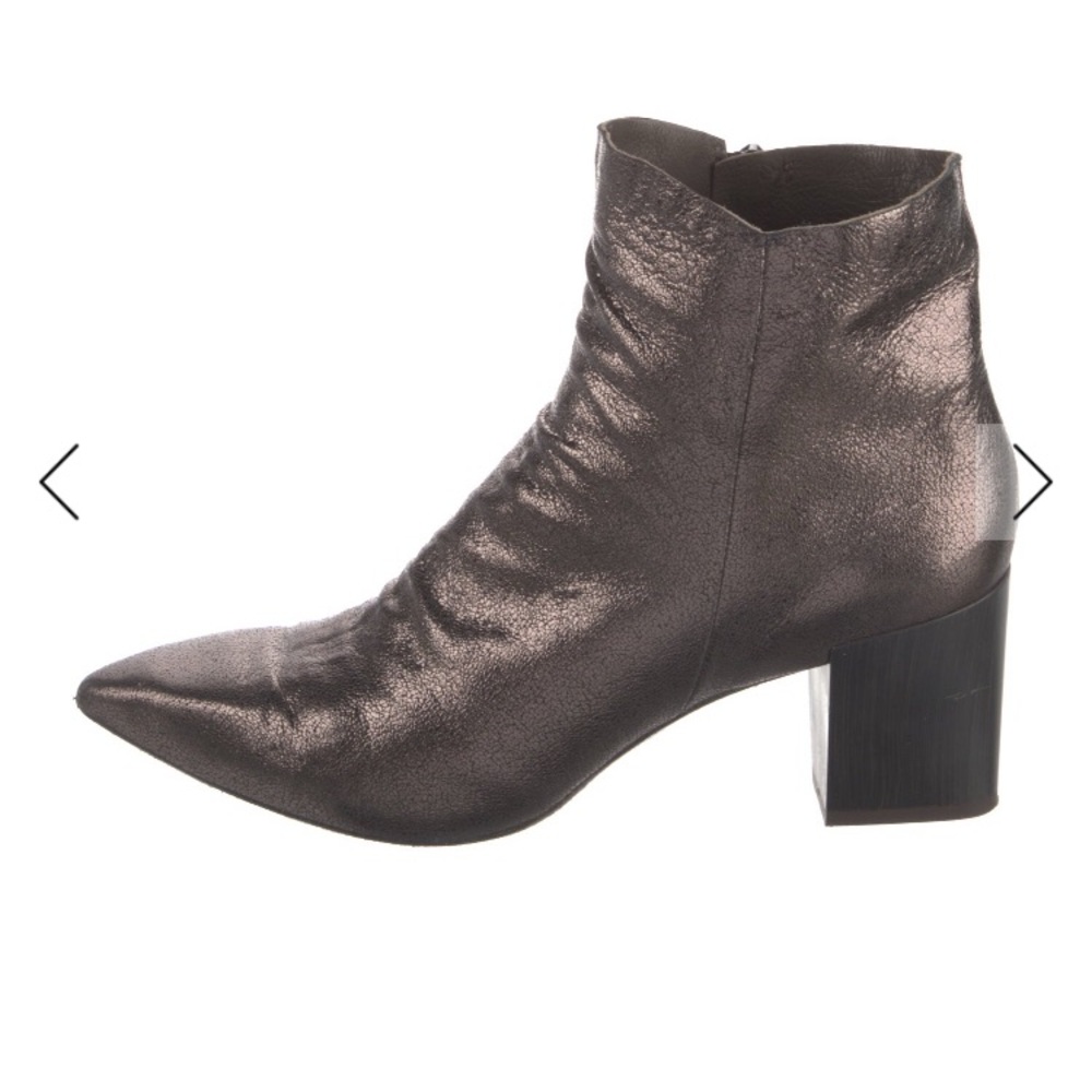 Coclico Metallic Ankle Leather heel boots